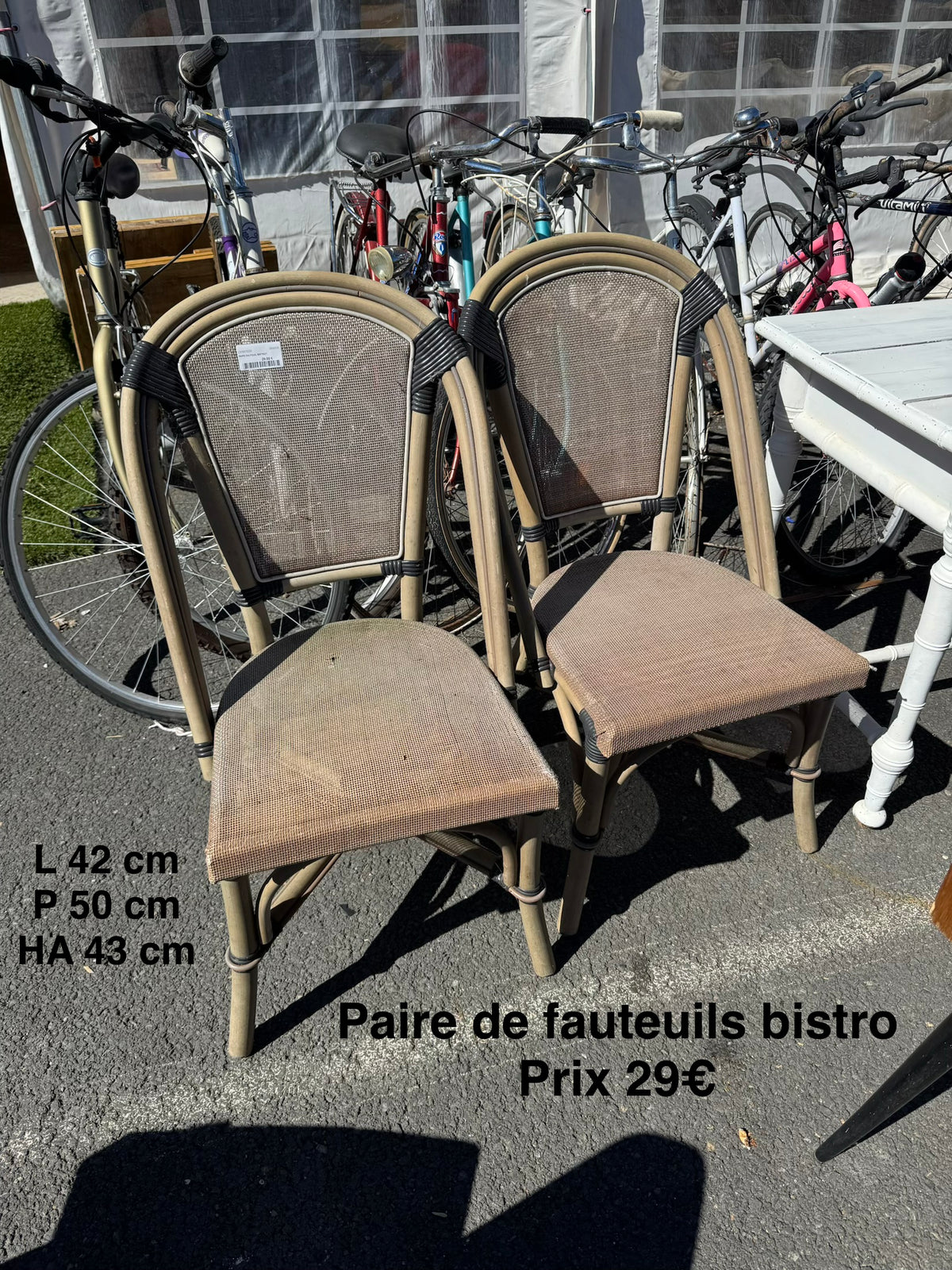 Paire de fauteuils bistro 068606