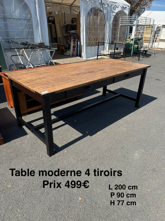 Table moderne 4 tiroirs 060557