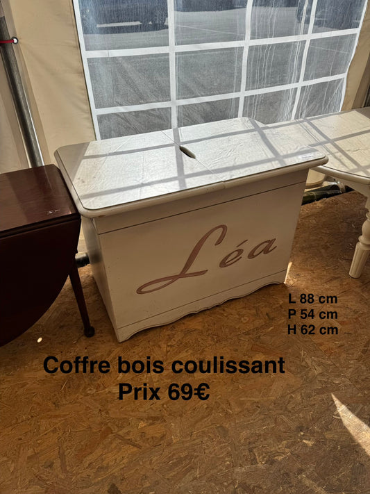 Coffre bois coulissant ouvrant 049413