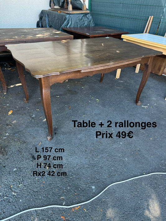 Table + 2 rallonges 064382
