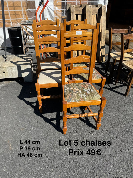 Lot 5 chaises 064420