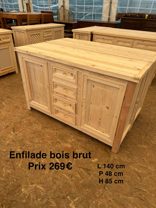 Enfilade bois brut 060752