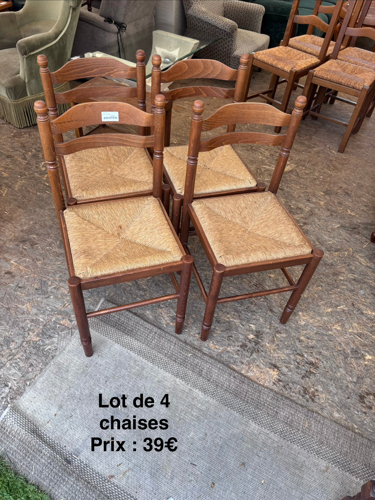 Lot 4 chaises 069268