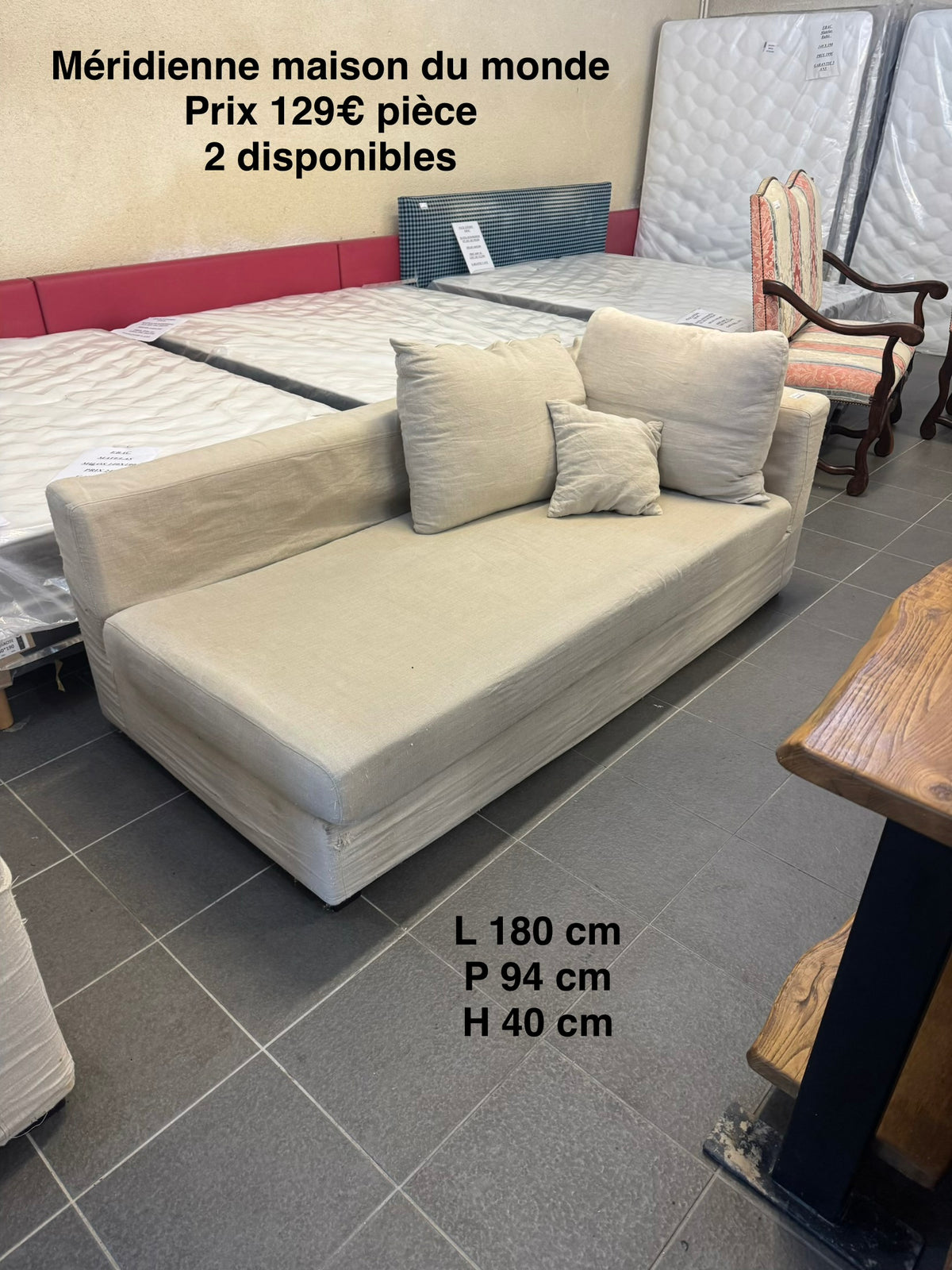 Méridienne maison du monde 068565