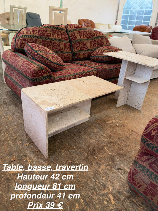 Table basse travertin 069611