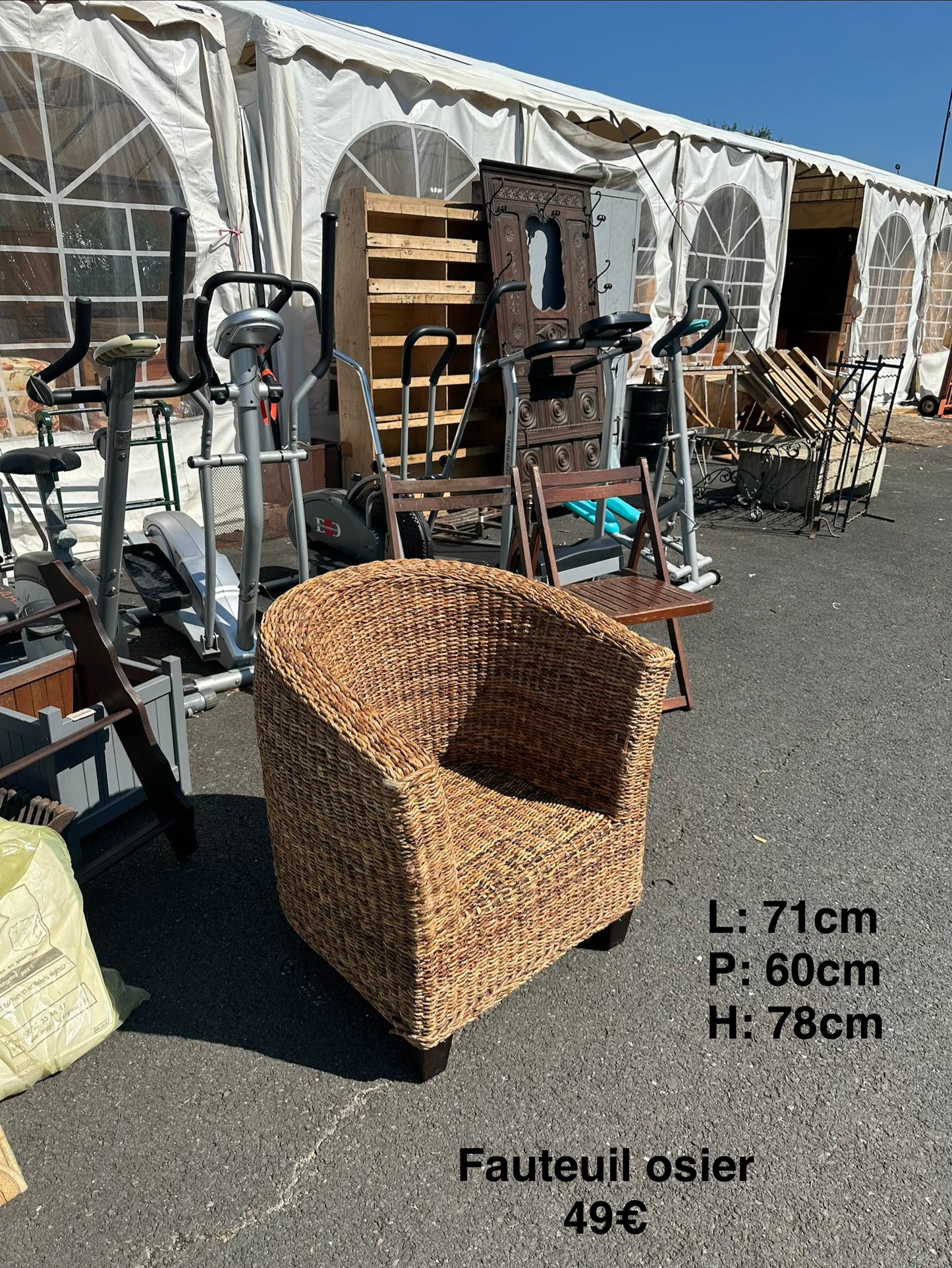 Fauteuil osier 064754