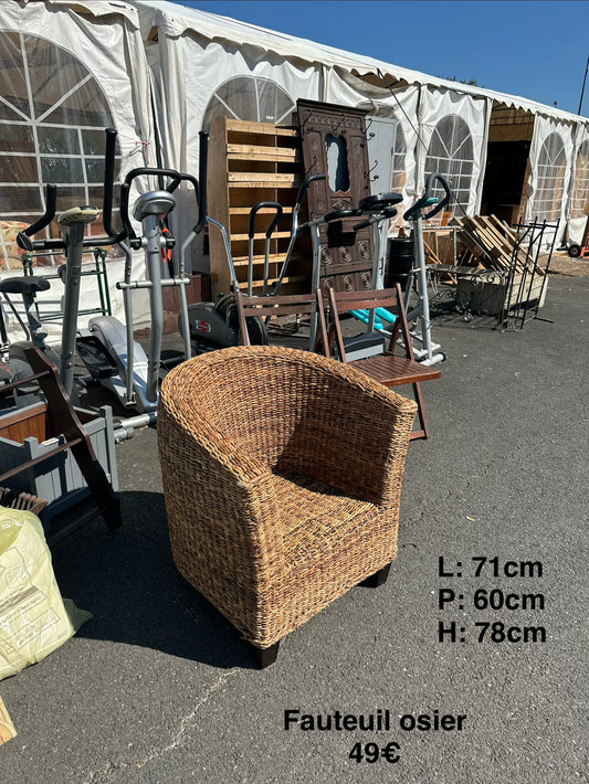 Fauteuil osier 064754