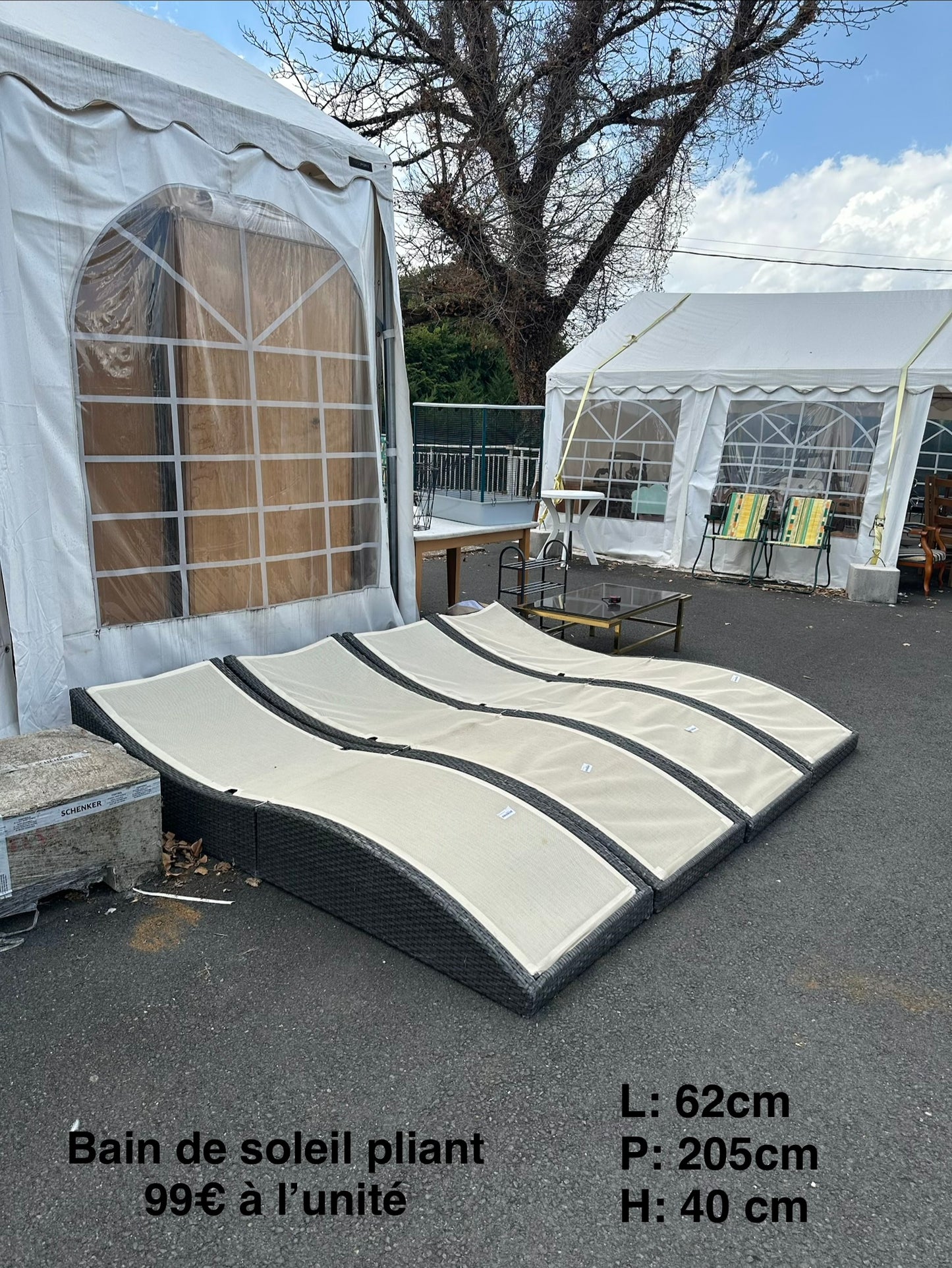 Bain de soleil pliant 064717