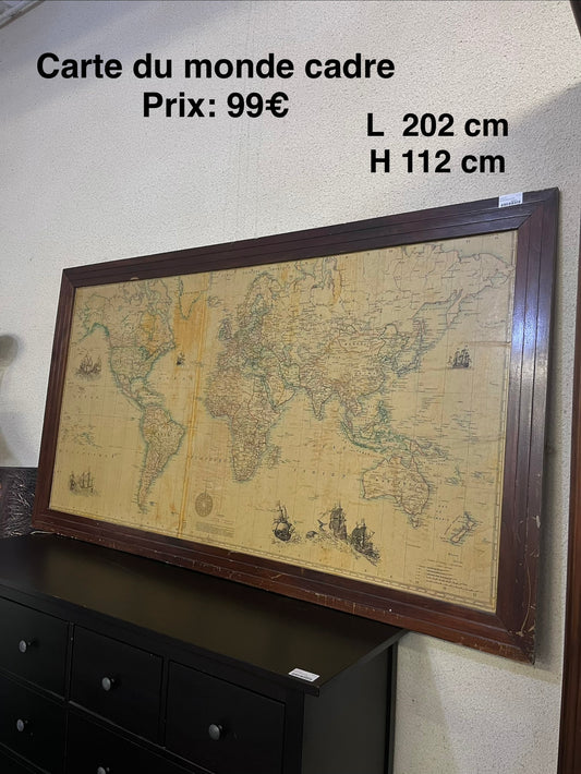 Carte du monde cadre 067412