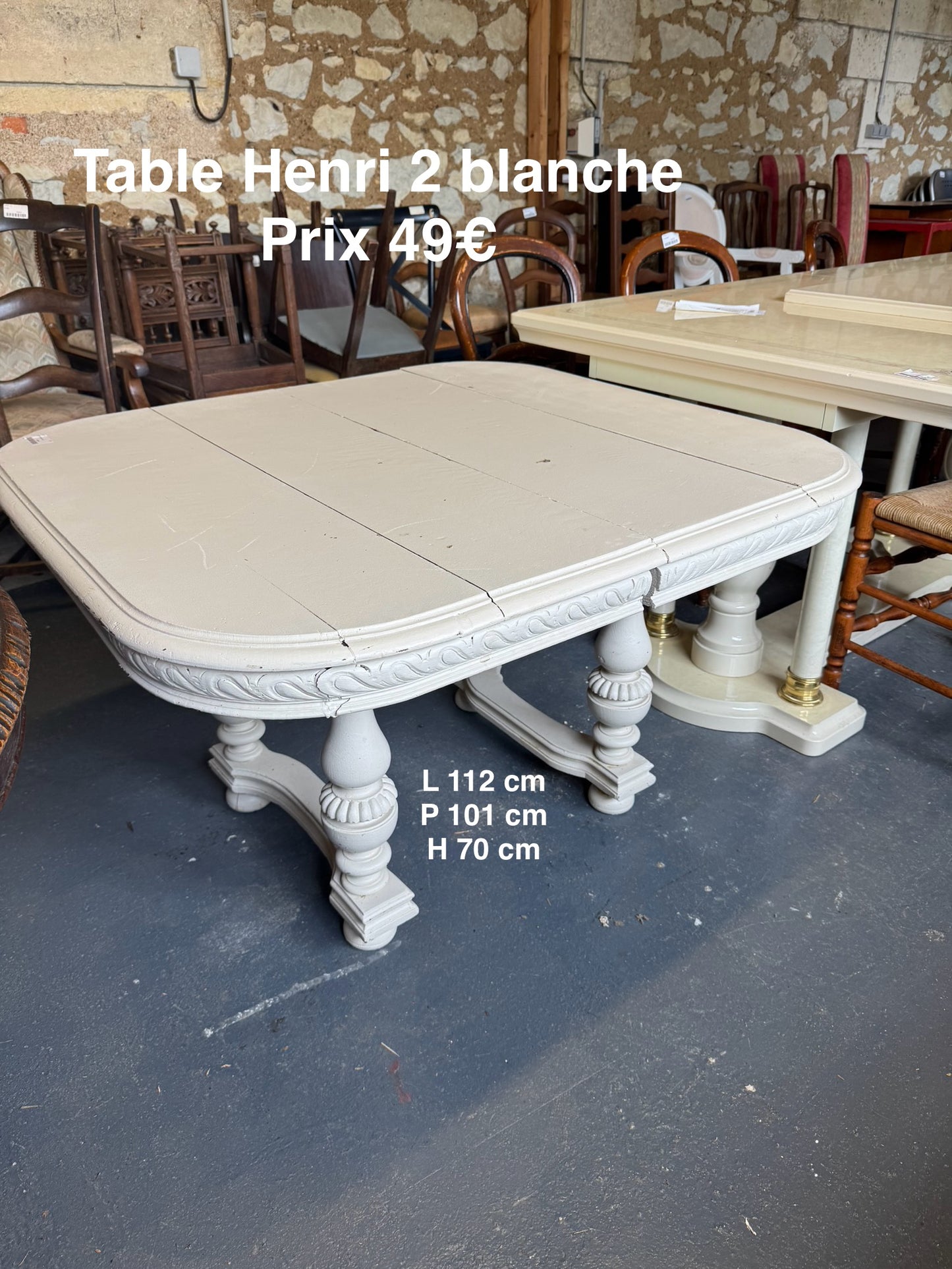 Table Henri 2 blanche 047800