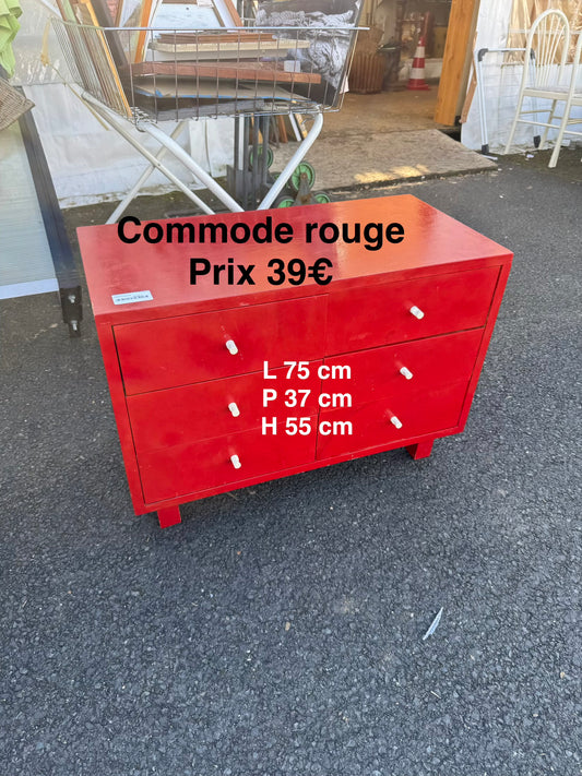 Commode rouge 058476