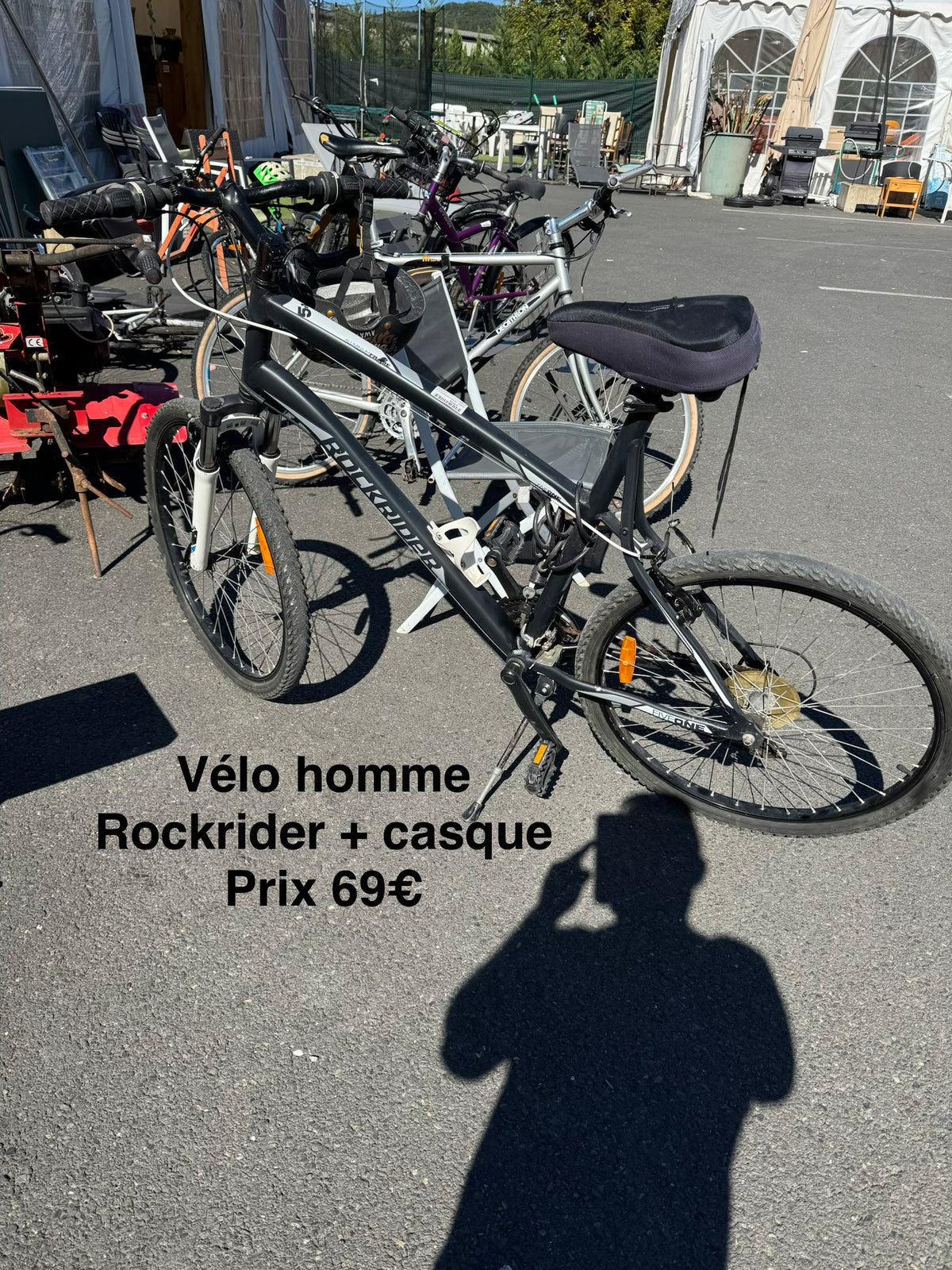 Vélo homme Rockrider + casque 068085