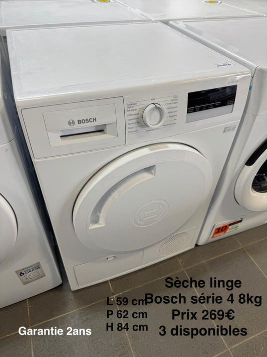 Sèche linge bosch  série 4 8kg 059357