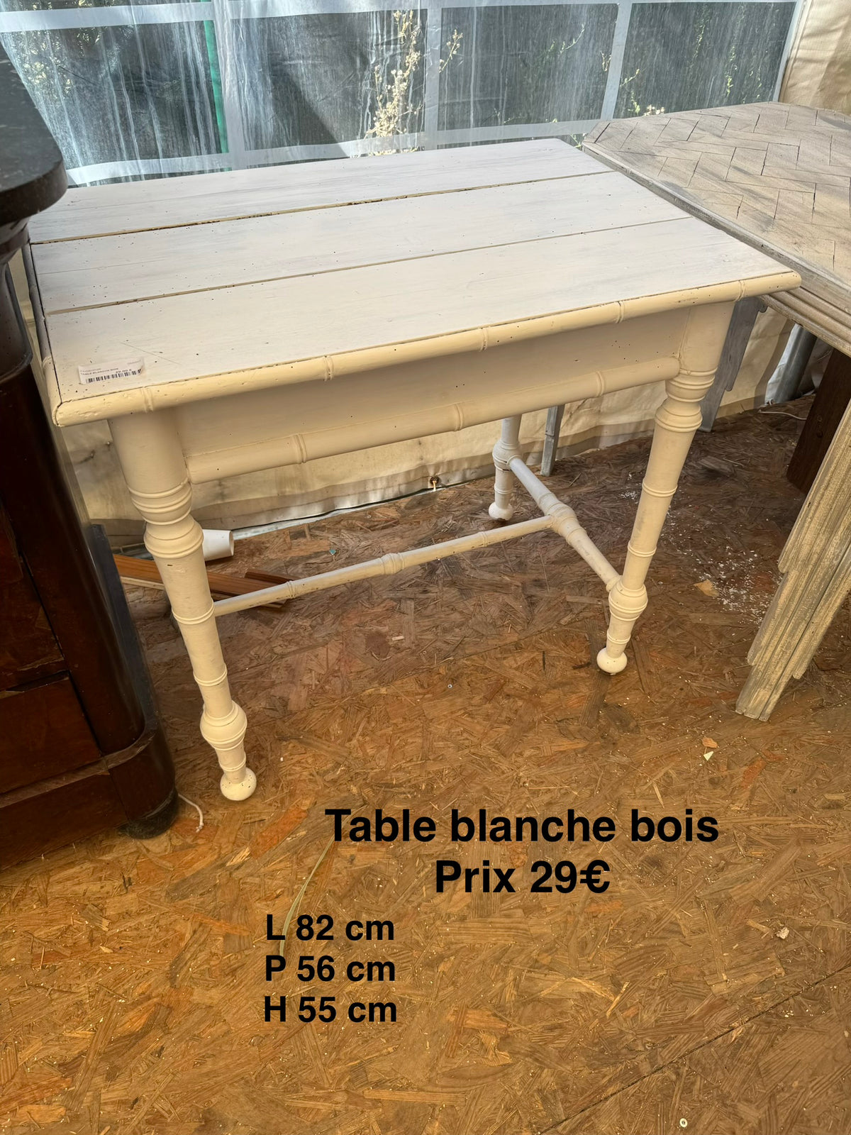 Table blanche bois 068607