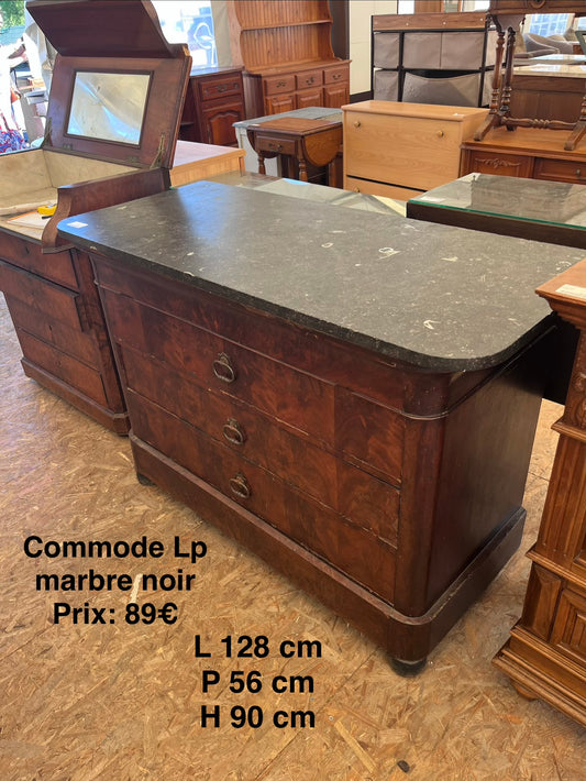 Commode Lp marbre noir 067626