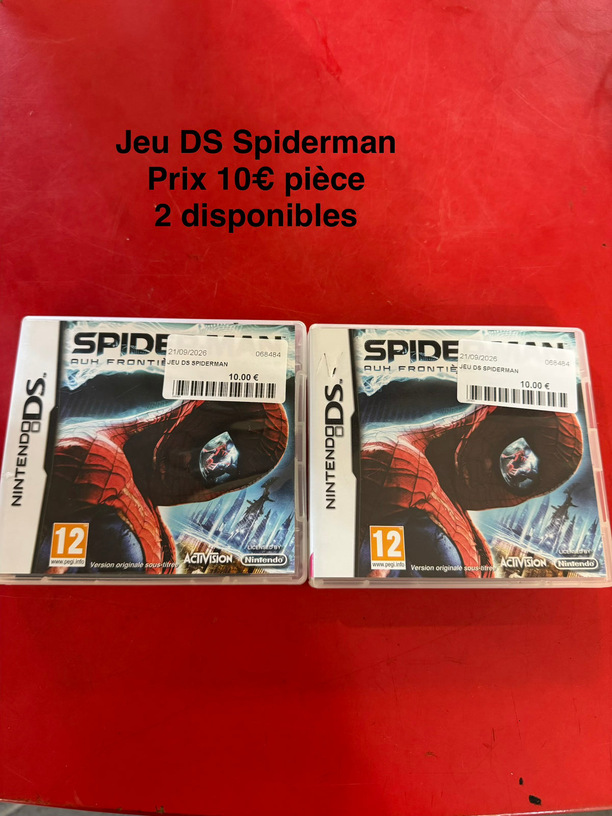 Jeu DS Spiderman 068484