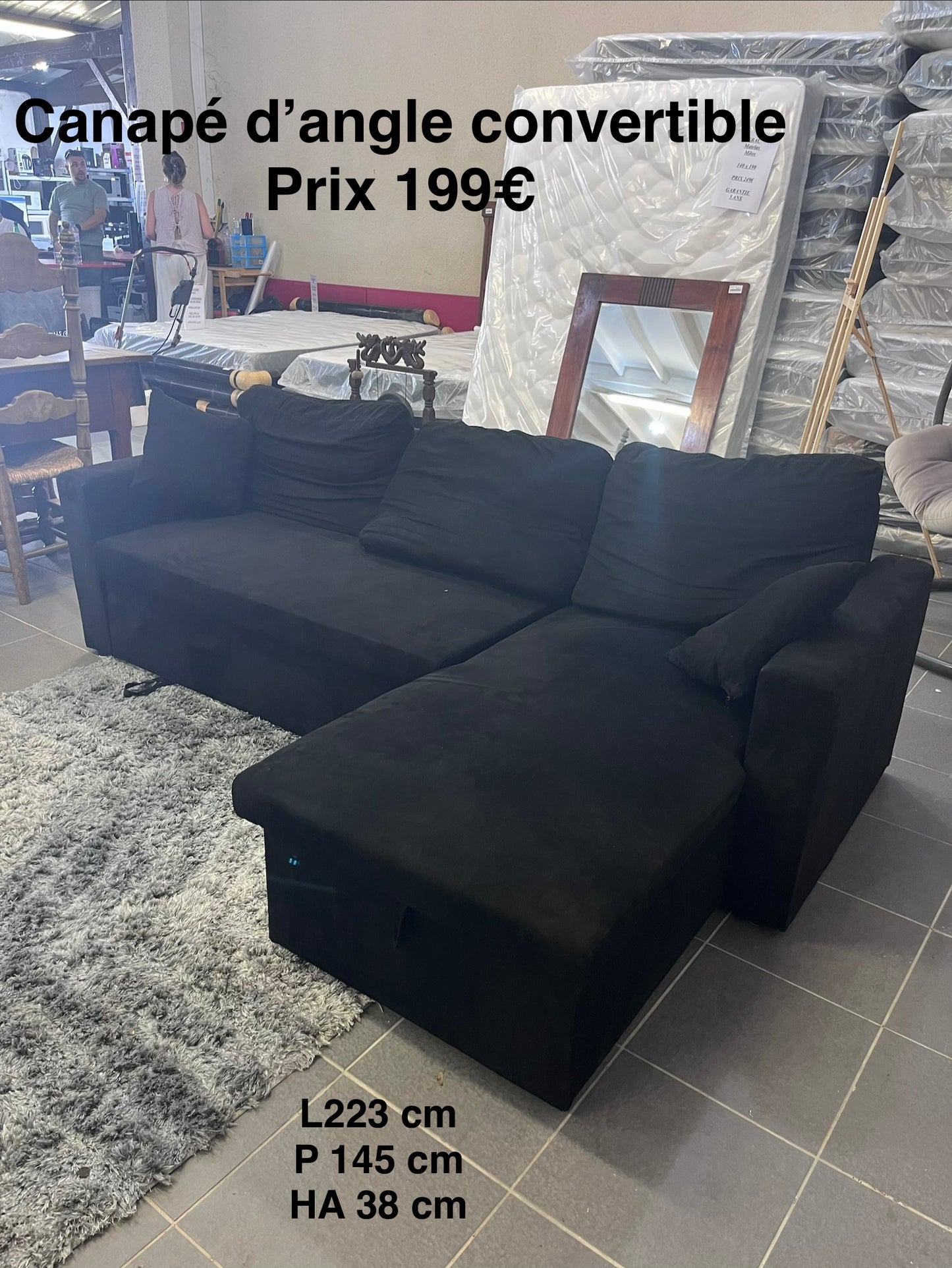 Canapé d’angle convertible 063687
