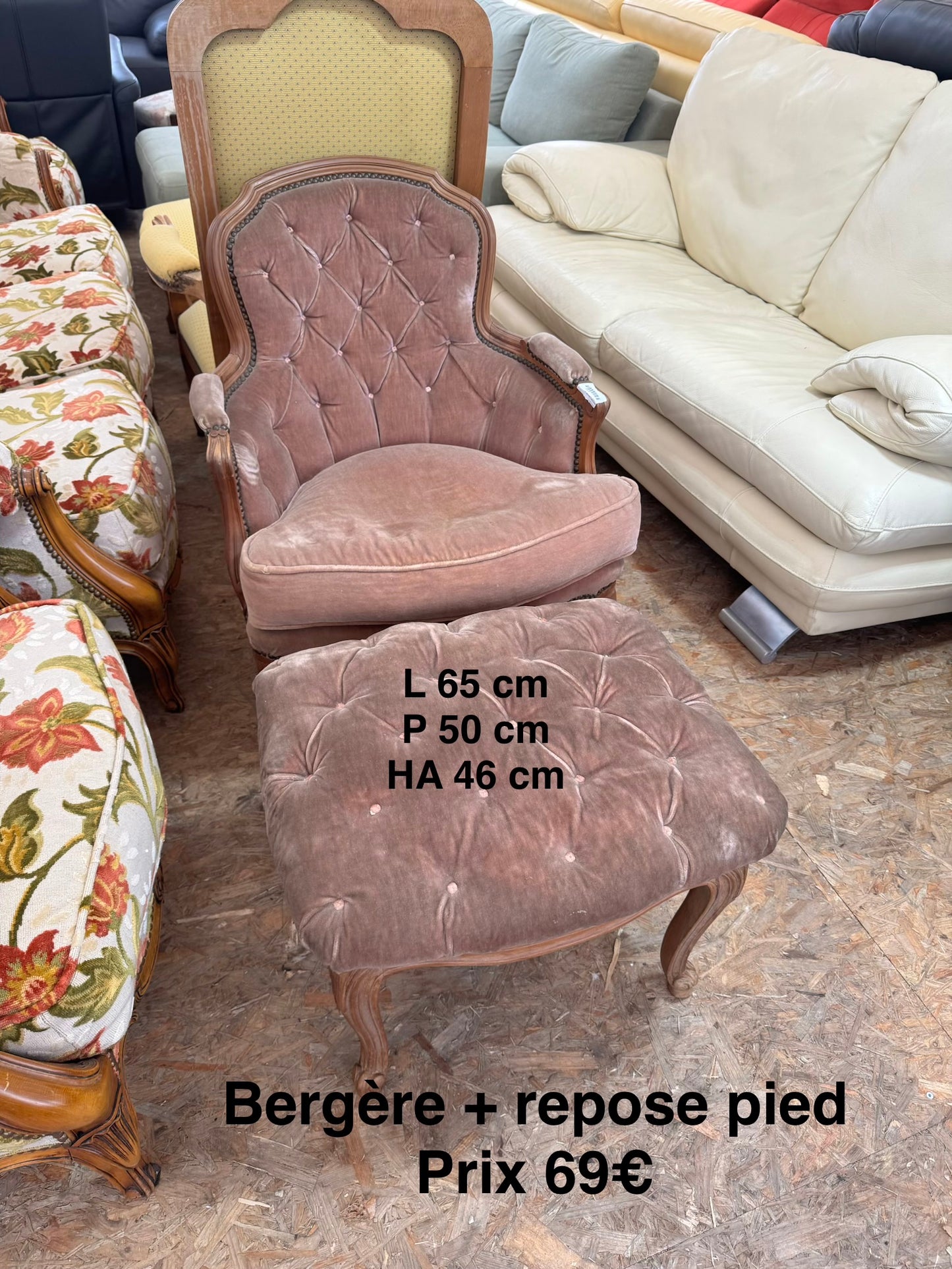 Bergère + repose pied 058125