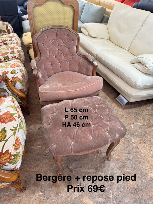 Bergère + repose pied 058125