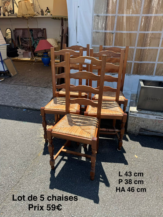 Lot 5 chaises 064391