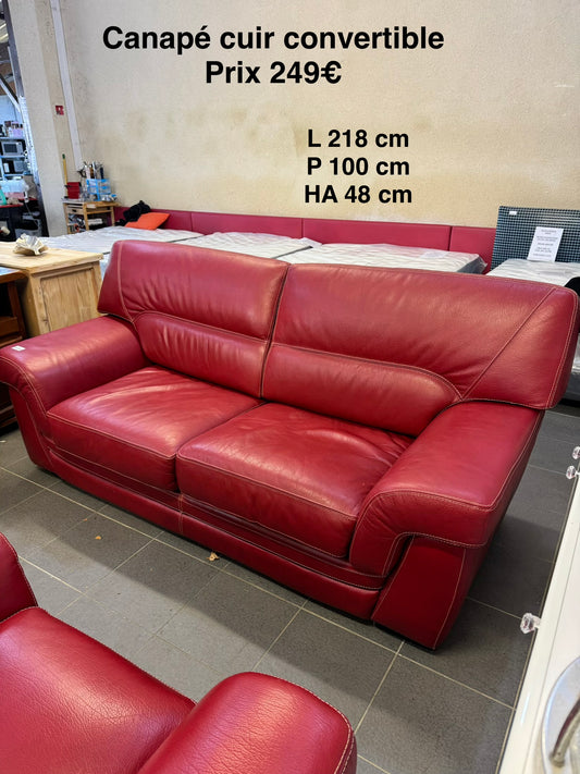 Canapé cuir convertible 068871