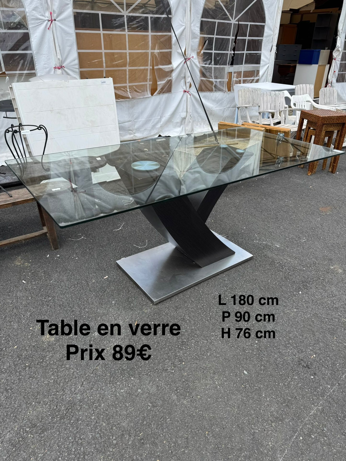 Table en verre 062489