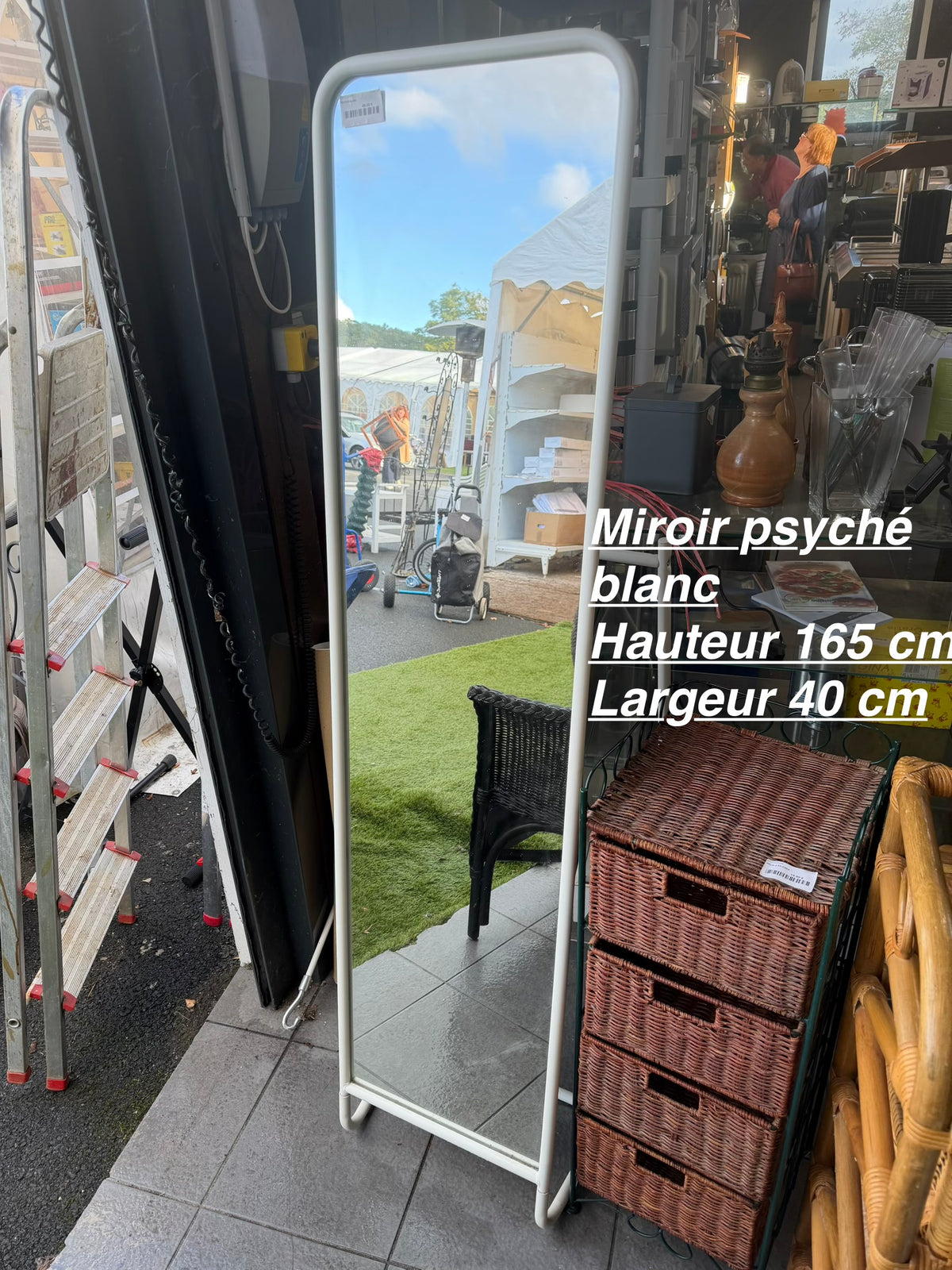 Miroir psyché blanc 064778