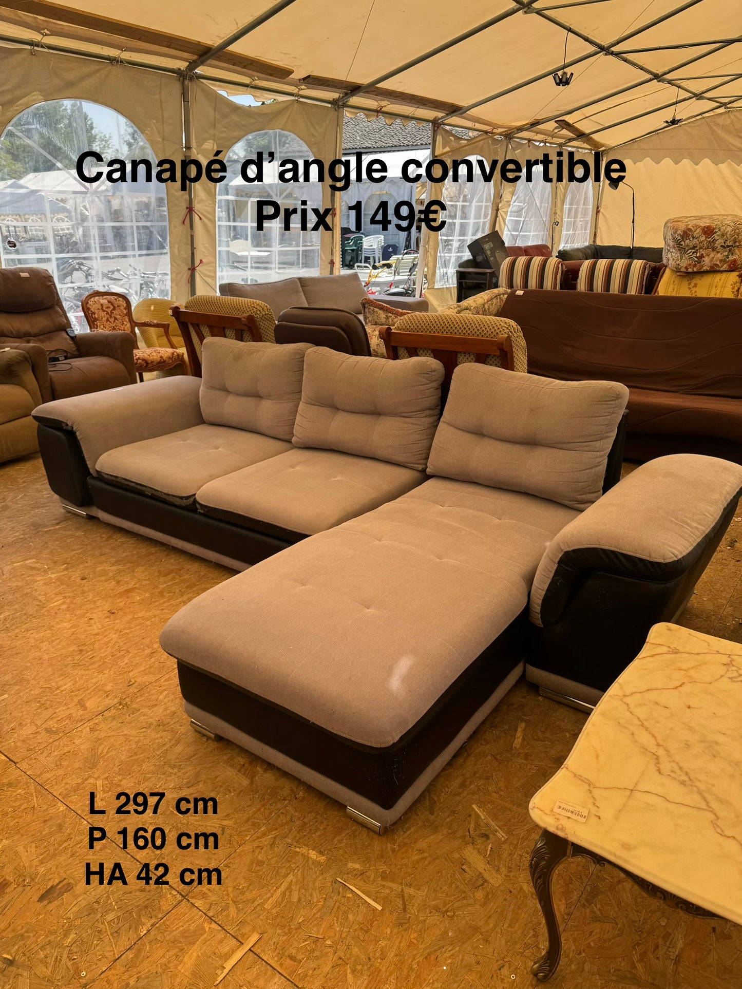 Canapé d’angle convertible 065046