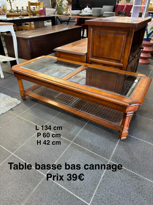 Table basse bas cannage 063003