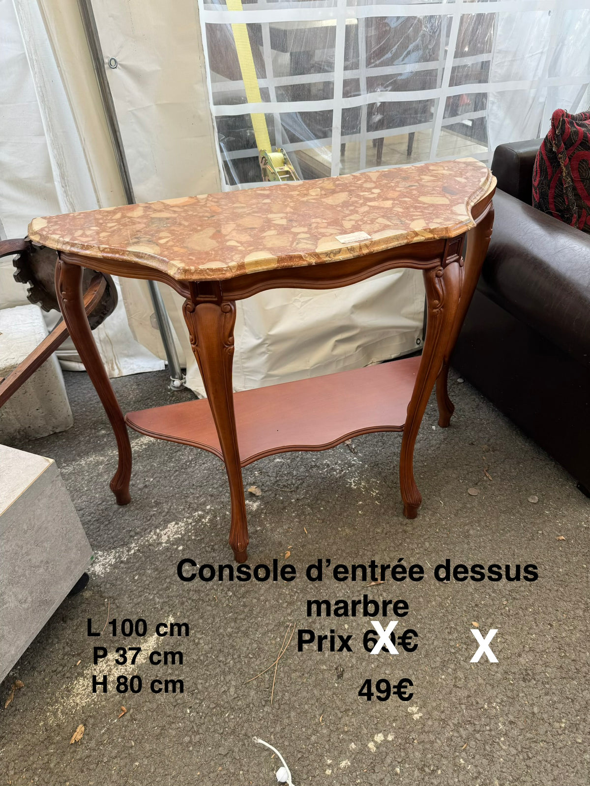 Console d’entrée dessus marbre 066530