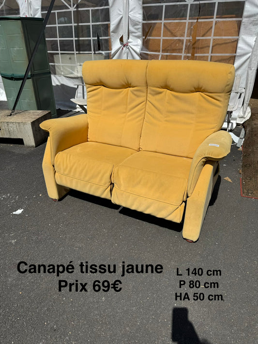 Canapé tissu jaune 062047