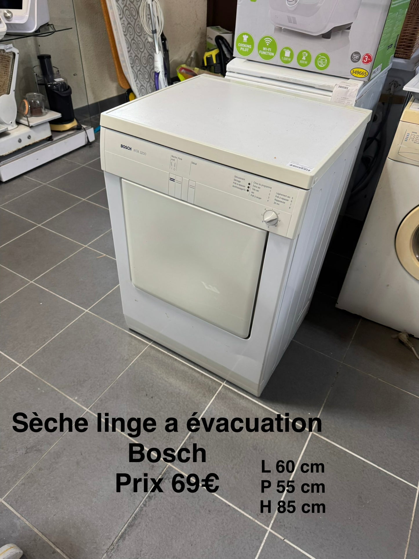 Sèche linge a évacuation Bosch 062912