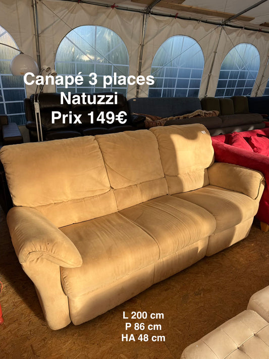 Canapé tissu 3 places Natuzzi 049602
