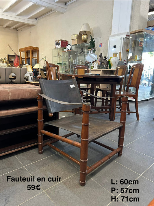 Fauteuil en cuir 063803