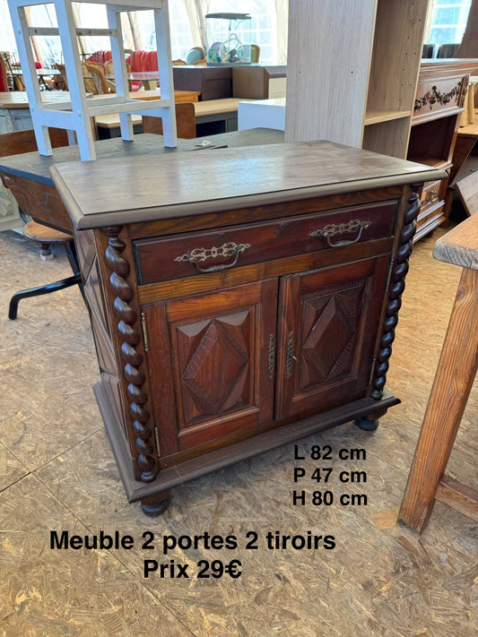 Meuble 2 portes 2 tiroirs 066611