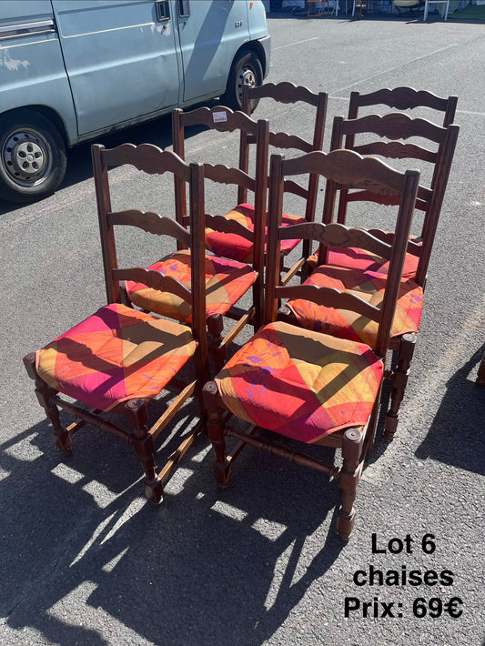 Lot 6 chaises 067573