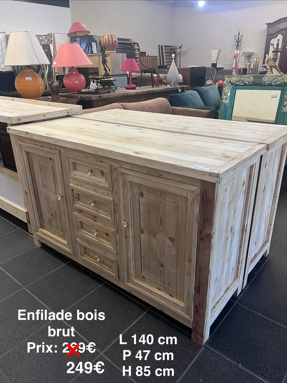 Enfilade bois brut 060752