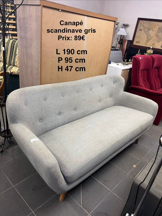Canapé scandinave gris 067426