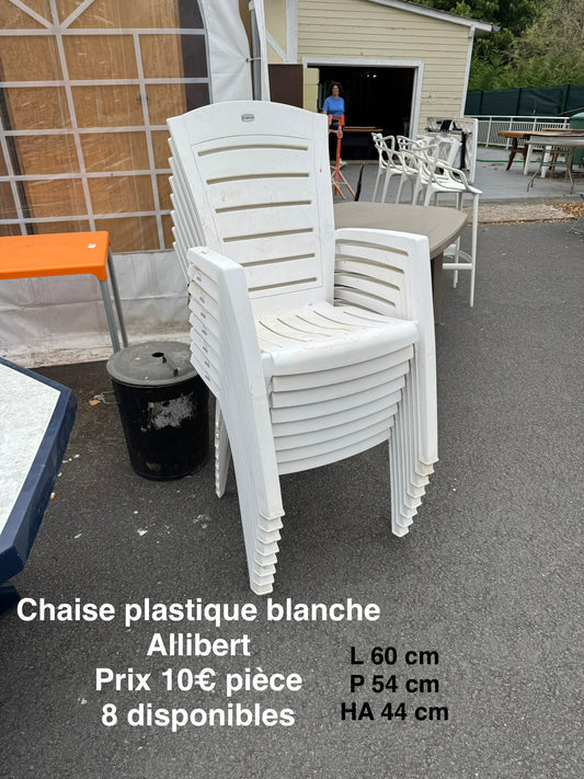 Chaise plastique blanche Allibert 062679