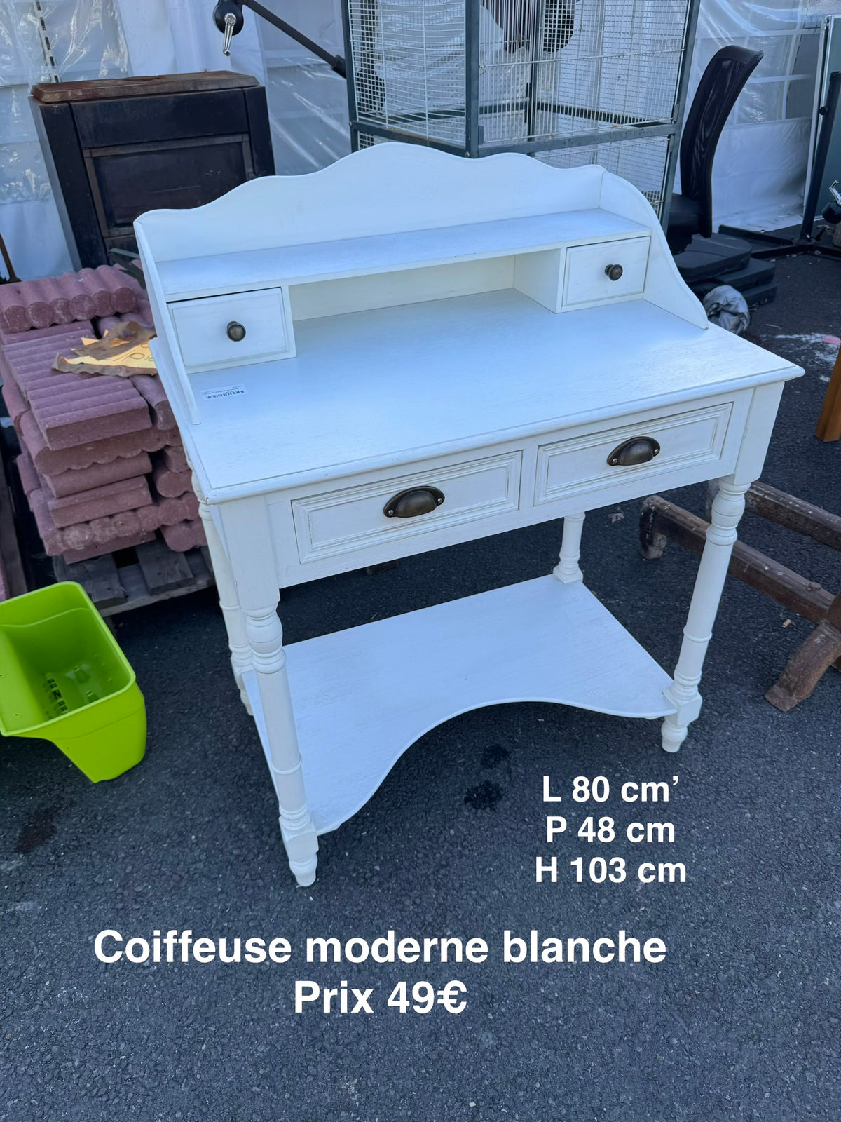 Coiffeuse moderne blanche 068514