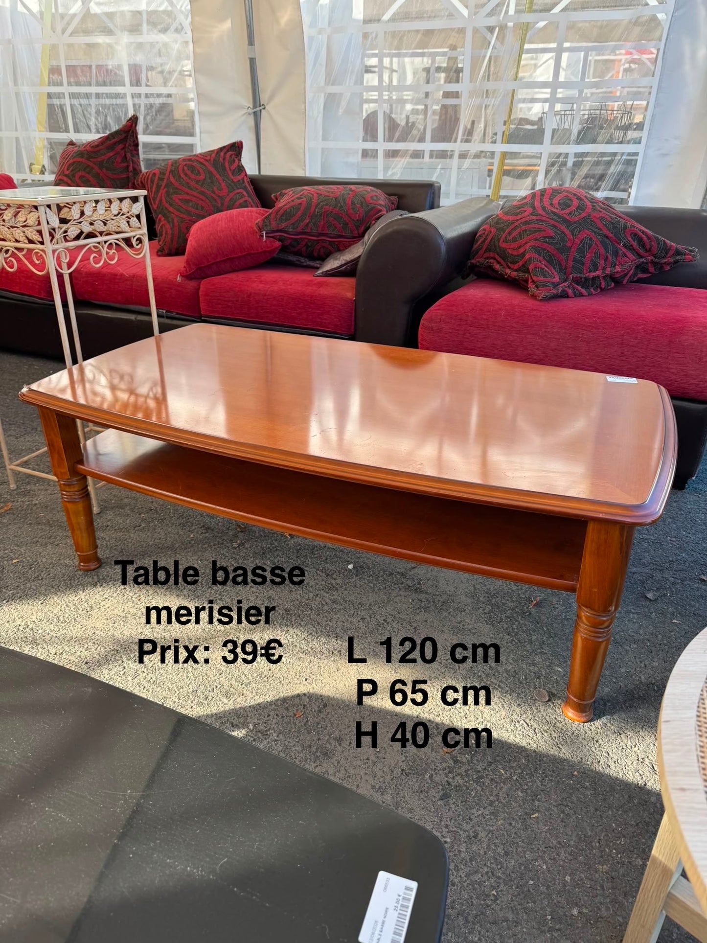 Table basse merisier 066534