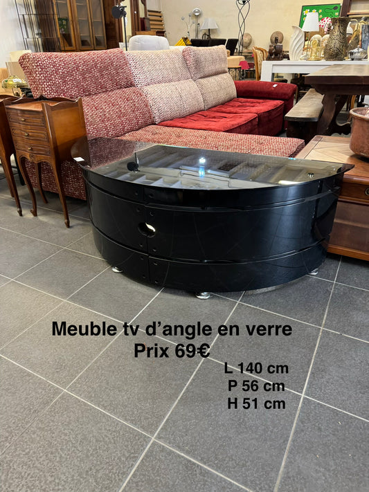Meuble tv d’angle en verre 065312