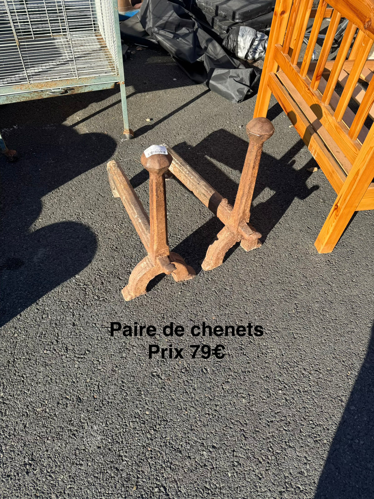 Paire de chenets 068513