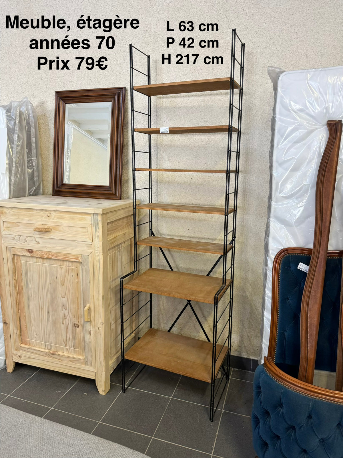 Meuble étagère années 70 068671