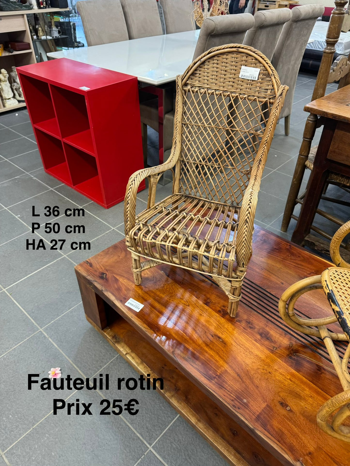 Fauteuil rotin 063507