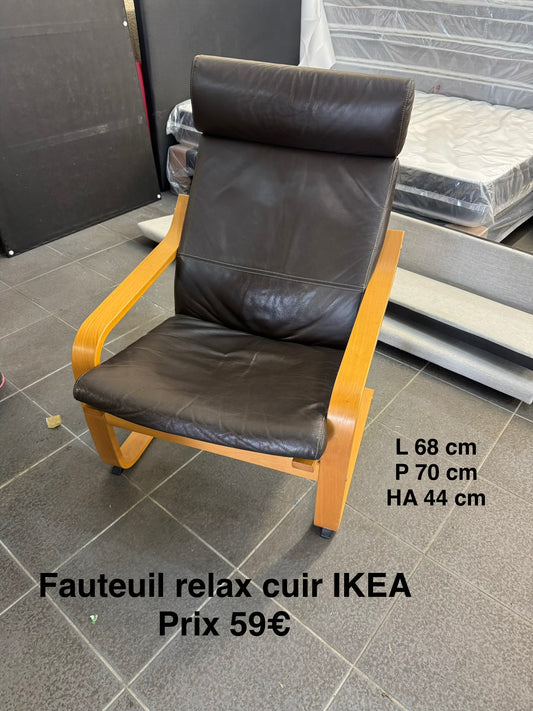 Fauteuil relaxe cuir IKEA 061073