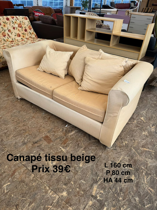 Canapé tissu beige 061593