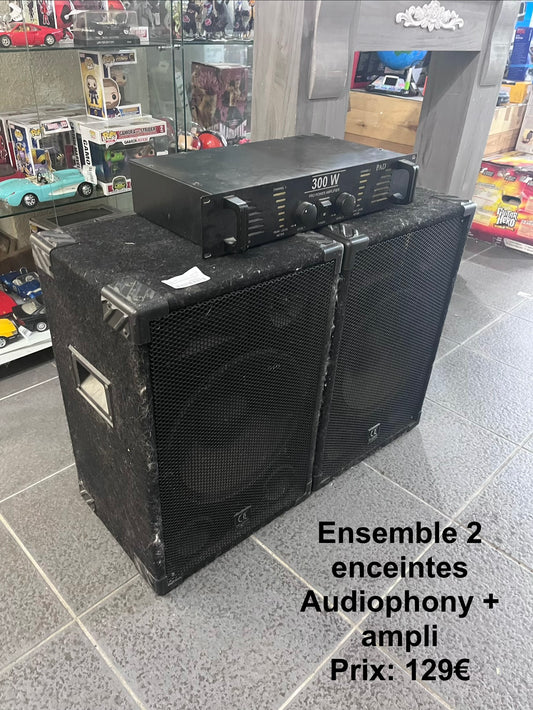 Ensemble 2 enceintes Audiophony + ampli 067155