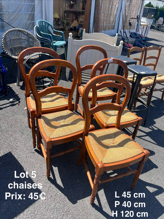 Lot 5 chaises 066550
