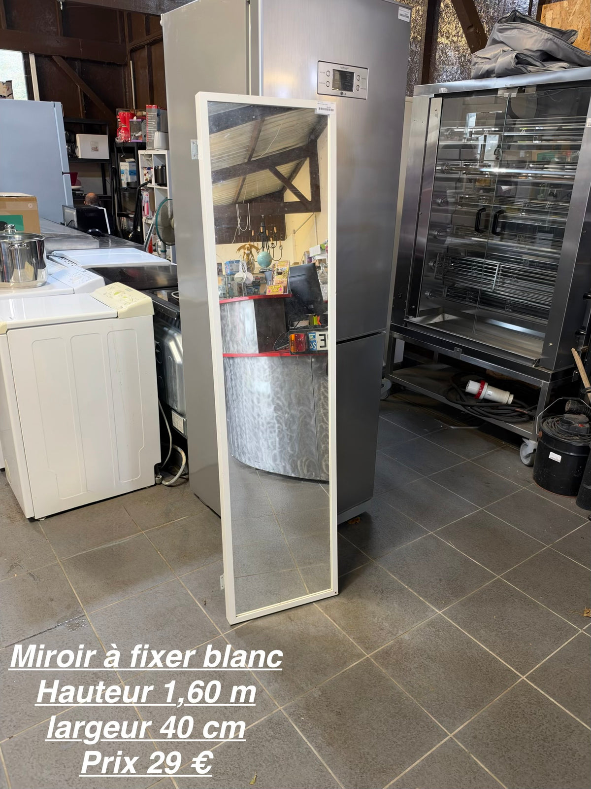 Miroir à fixer blanc 069614